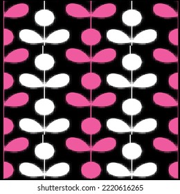Pattern fabric flowers with colors and leaves, cool background for fashion style.