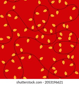 Pattern for fabric, paper, postcards. Gerland.Christmas, New Year. Vector graphics.