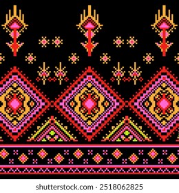 Pattern, fabric pattern, pink and red pattern design