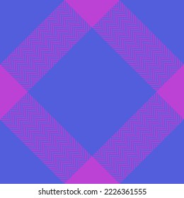 Pattern fabric plaid. Seamless textile background. Check vector tartan texture in blue and pink colors.