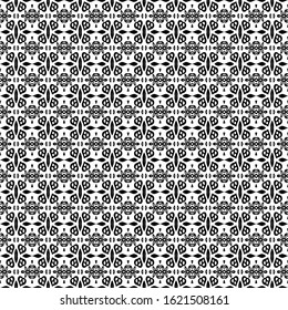 Pattern for fabric printing - Black and White - illustration design - Decoration concept. 