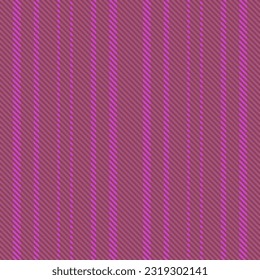Pattern fabric seamless of vector texture textile with a vertical stripe lines background in pink and violet colors.