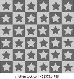 pattern fabric squares mesh gray abstract pattern vector background with gray stars
