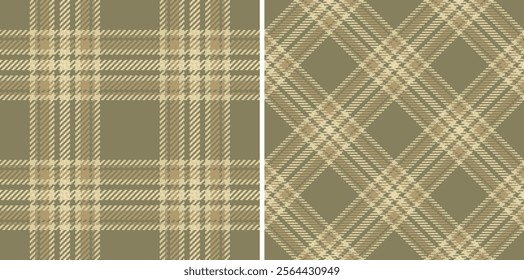 Pattern fabric tartan of seamless textile plaid with a vector texture check background. Set in favorite colours for symmetry tissue designs in fashion.