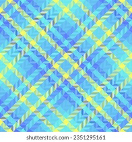 Pattern fabric textile of tartan texture check with a background vector plaid seamless in cyan and blue colors.