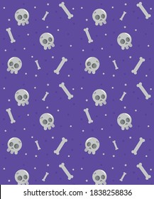 pattern of falling skulls halloween