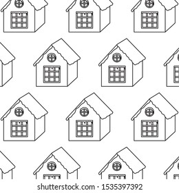 Pattern Family House On White Background Stock Vector (Royalty Free ...