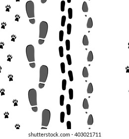 Pattern of family's traces. Vector illustration.