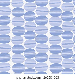 The pattern of the famous French Cake macaroon. Repeating pattern for your design blue on a white background.