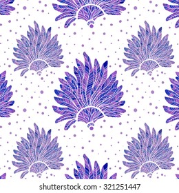 Pattern fan feather vector background illustration abstract