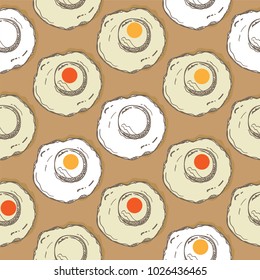 pattern fast food Fried egg Sausage drawing graphic background objects 