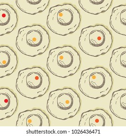 pattern fast food Fried egg Sausage drawing graphic background objects 