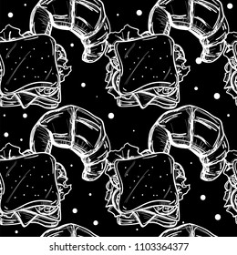 pattern fast food sandwich drawing graphic background objects 
