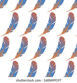 Pattern with feathers background. Seamless background, texture for web site, design, work, presentation.