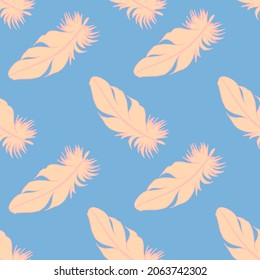 A pattern of feathers. Design of fabrics, covers, packaging, covers.
