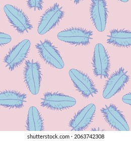 A pattern of feathers. Design of fabrics, covers, packaging, covers.

