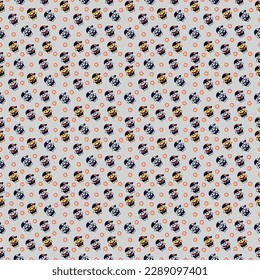 The pattern features a repeating motif of leaves, flowers, and other plant forms that are arranged in a delicate and intricate manner. The design has a sense of depth and texture that gives it a rich.