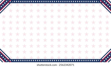 Pattern Featuring Red, White, and Blue Stars for Festive Decoration at a Celebration or Event