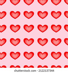 Pattern for February 14 with hearts. Cute and delicate pink background for Valentine's Day.