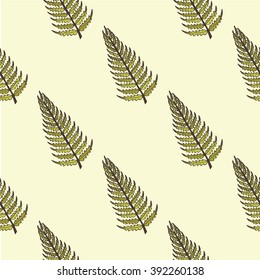 Pattern of a fern on a diagonal