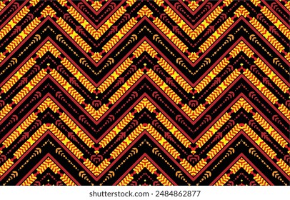 Pattern figure tribal geometric ethnic oriental pattern traditional on background.Aztec style,embroidery,abstract,vector illustration.design for texture,fabric,clothing,wrapping,carpet.