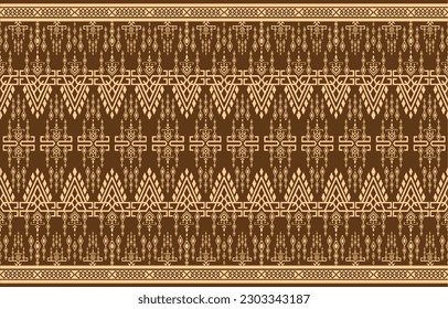 Pattern figure tribal Thai geometric ethnic oriental pattern traditional on blue background.Aztec style,embroidery,abstract,vector illustration.design for texture,fabric,clothing,wrapping,carpet.