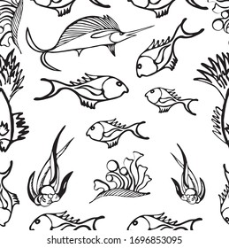 Musterfisch, Freibord, Zeichnung, Illustration
