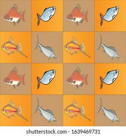 pattern of fish illustration art design