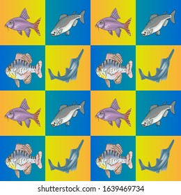 pattern of fish illustration art design