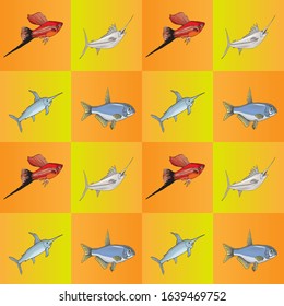 pattern of fish illustration art design