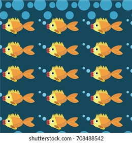 Pattern with fish, textile