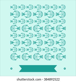 a pattern of fishes is in rows