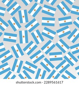 Pattern with flag of Argentina. Colorful illustration with flag. Illustration with flag of Argentina. Vector.