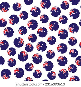 Pattern with flag of the Australia. Seamless Pattern with flag of the Australia. Illustration with circles. Vector.