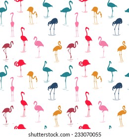 pattern with flamingos