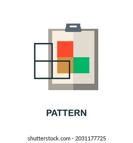 Pattern flat icon. Colored sign from machine learning collection. Creative Pattern icon illustration for web design, infographics and more