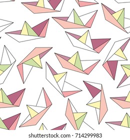 A pattern from a flat origami boat