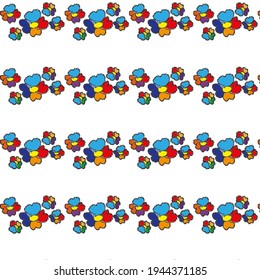 Pattern. Flora. Rainbow flowers. Abstraction. For gift paper.  Promotions.