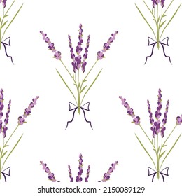 Patrón Floral. Bouquet de lavanda.