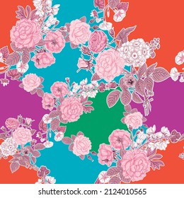 pattern floral colors moda 2022