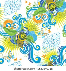 Pattern, floral decorative abstract background