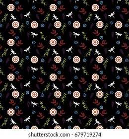 Pattern with floral design 