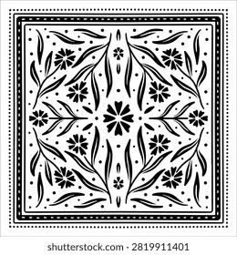 pattern floral drawing leaf