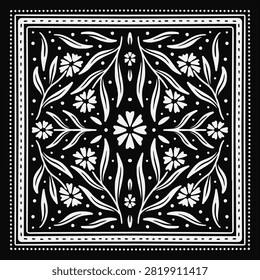 pattern floral drawing leaf