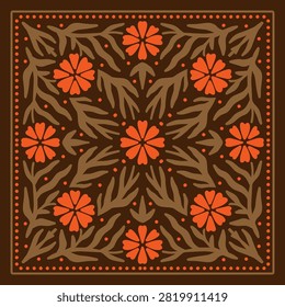 pattern floral drawing leaf