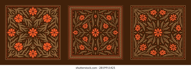 pattern floral drawing leaf