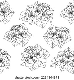 Pattern from floral elements. Floral background.