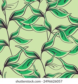 Pattern of floral elements. Decoration elements for design invitation, greeting cards, textile. Winter plants for Christmas decoration.