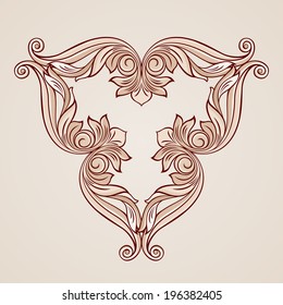 Pattern with floral elements in pastel rose pink tints