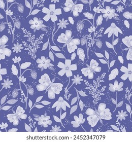 pattern floral flower design fabric spring illustration